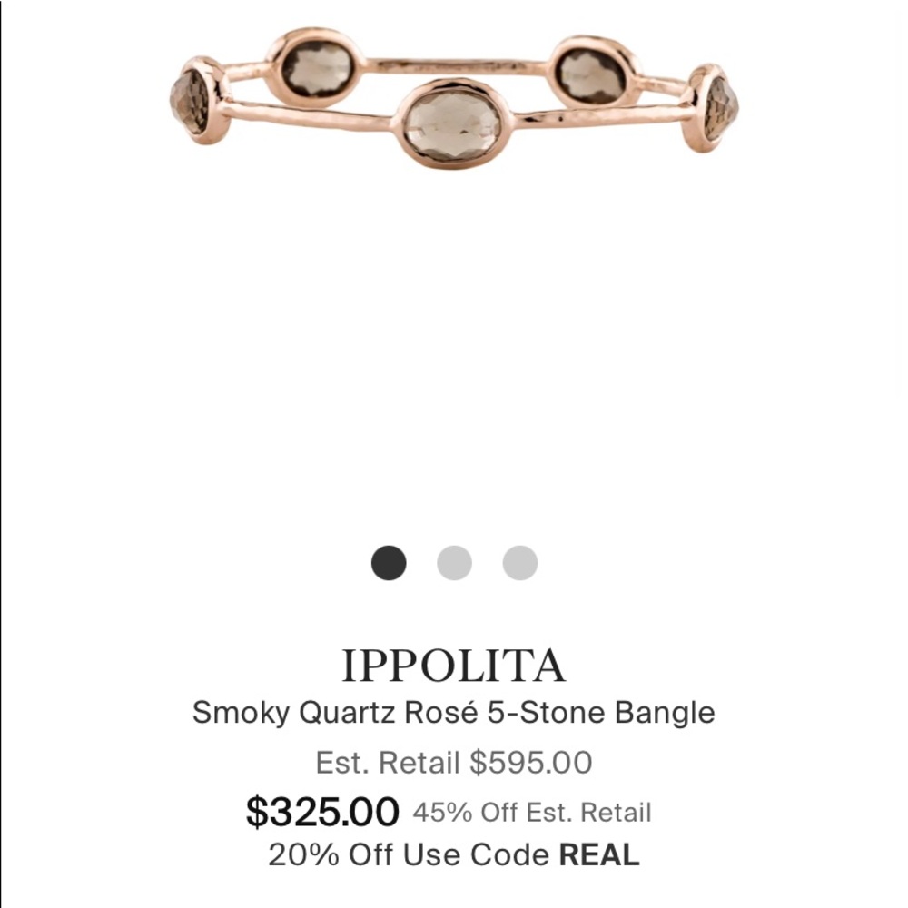 Ippolita Smoky Quartz Rosé 5-Stone Bangle